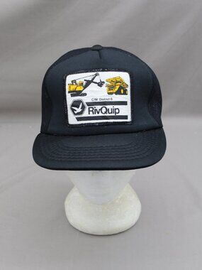 Vintage Patched Trucker Hat - RivQuip Equipment Graphic - Adult Snpaback